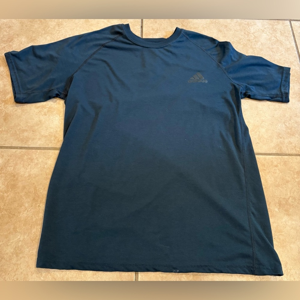 Adidas Blue Ultimate Tee with Climalite. Size: Large